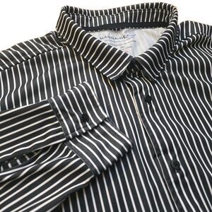 MagnaReady 3XL Black & White Stripe Magnetic Front Long Sleeve Cooling Adaptive